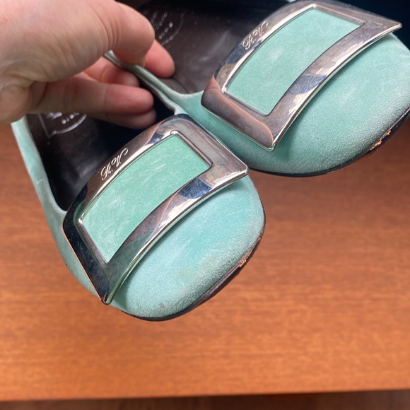 Roger Vivier suede flats with silver heel - Picture 11 of 11